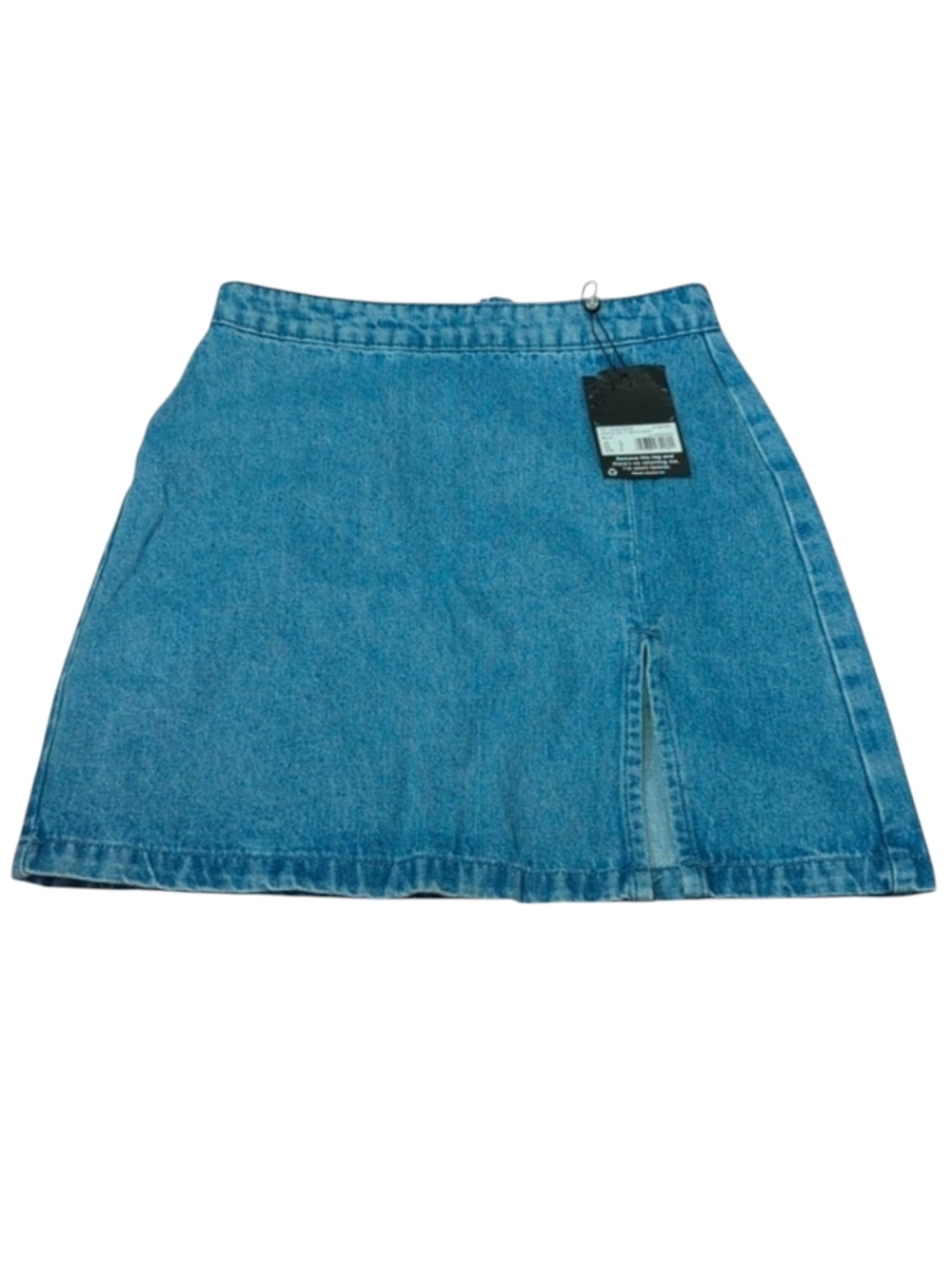 Missguided Single Split Denim Mini Skirt
